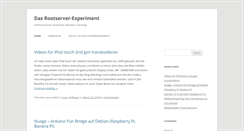 Desktop Screenshot of blog.rootserverexperiment.de